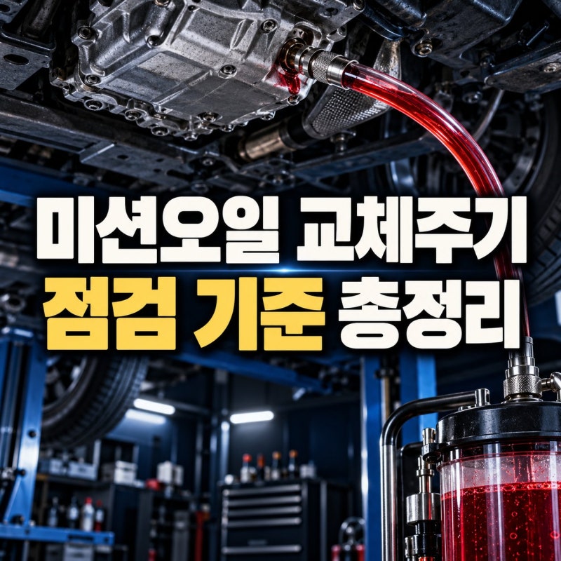 미션오일 교체주기와 변속기 종류별 점검 기준 총정리