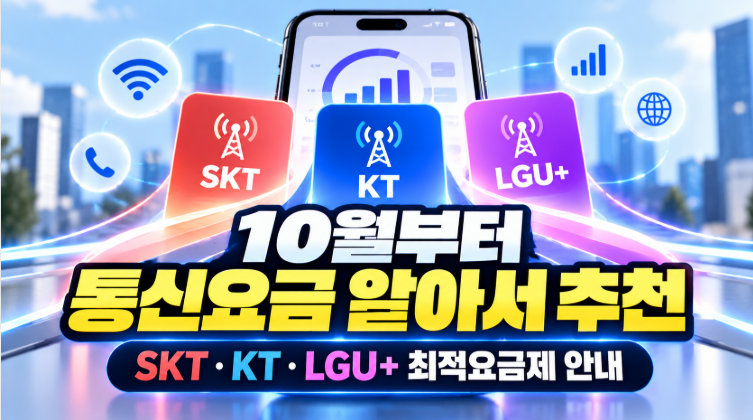 10월부터 통신요금 알아서 추천해준다｜SKT·KT·LGU+ 최적요금제 안내