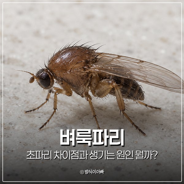 벼룩파리 퇴치, 초파리 차이점과 생기는 원인 뭘까?