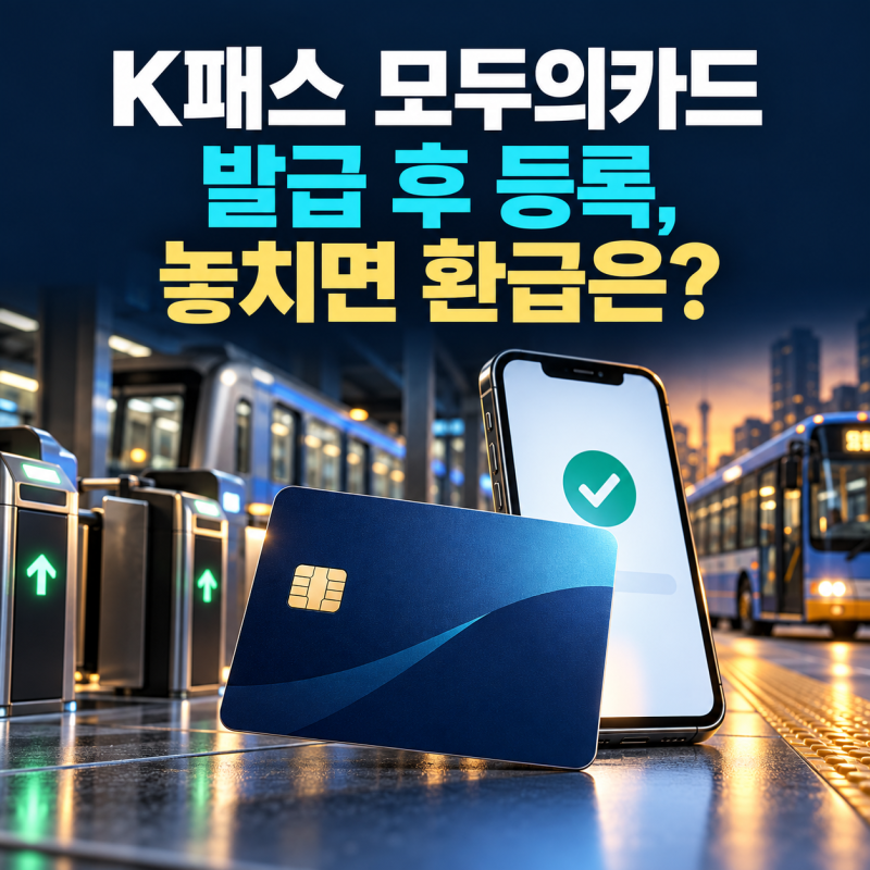 K패스 모두의카드 발급 후 이 단계 꼭 등록, 놓치면 환급은?