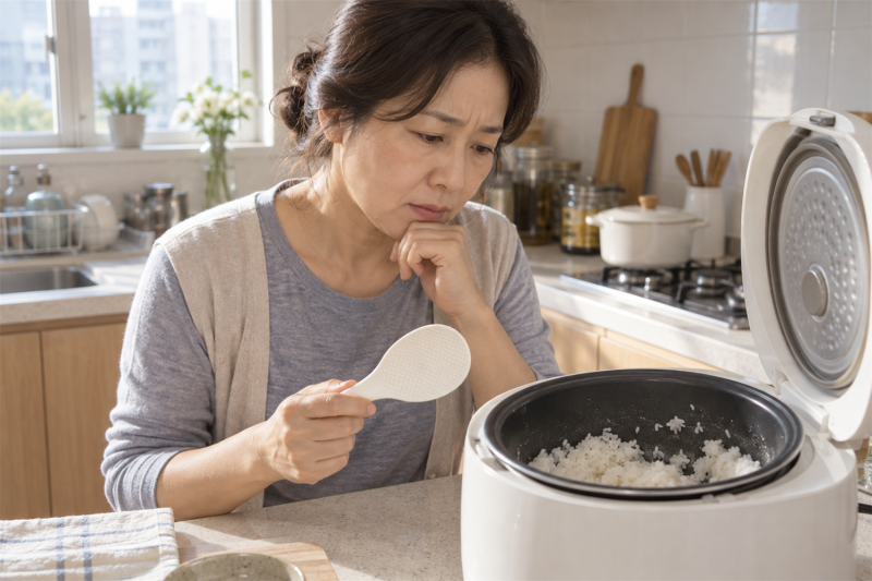 밥솥 밥 마를 때, 물 붓기 전 남은 밥 소분 냉동하는 타이밍