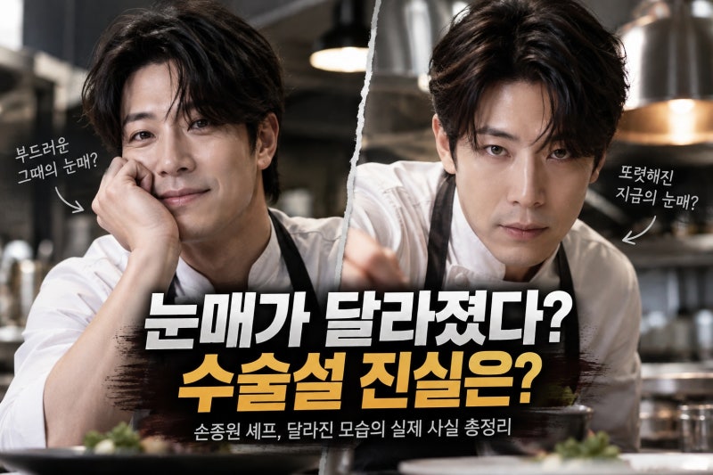 손종원 셰프 눈매 변화 화제, 쌍꺼풀 수술설과 실제 확인된 사실 총정리