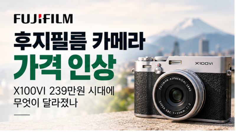 후지필름 카메라 가격 인상, X100VI 239만원 시대에 무엇이 달라졌나