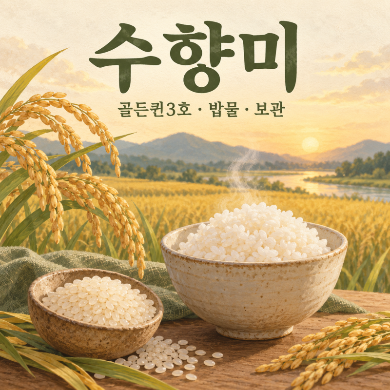 수향미란? 골든퀸3호부터 밥물·포장 표시·보관까지