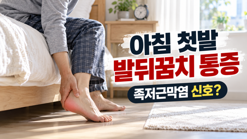 발뒤꿈치 통증 족저근막염인지 30초 확인방법