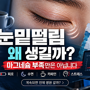 눈밑떨림 왜 생길까?｜눈꺼풀떨림 원인·왼쪽 오른쪽·마그네슘·병원 가야 할 때