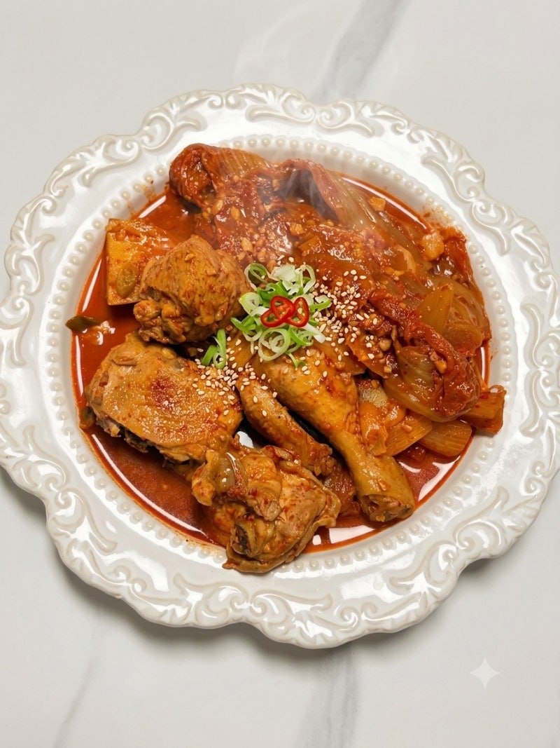 묵은지 찜닭 황금레시피,칼칼한 닭볶음탕 양념장 만들기