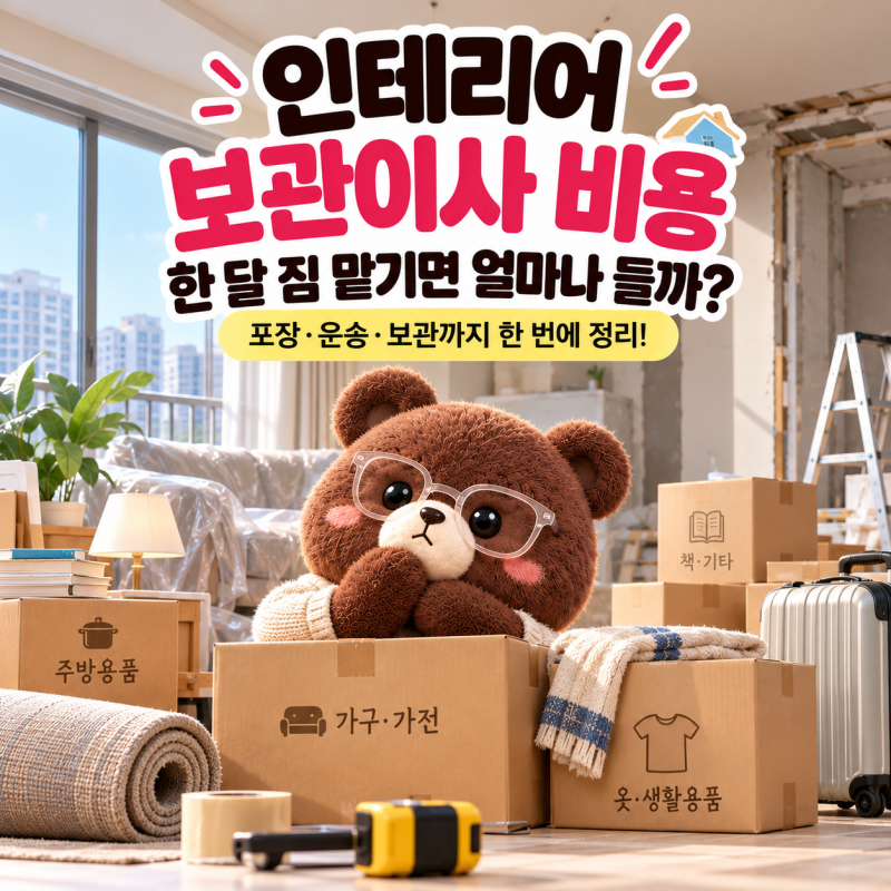 인테리어 보관이사 비용｜한 달 짐 맡기면 얼마나 들까?