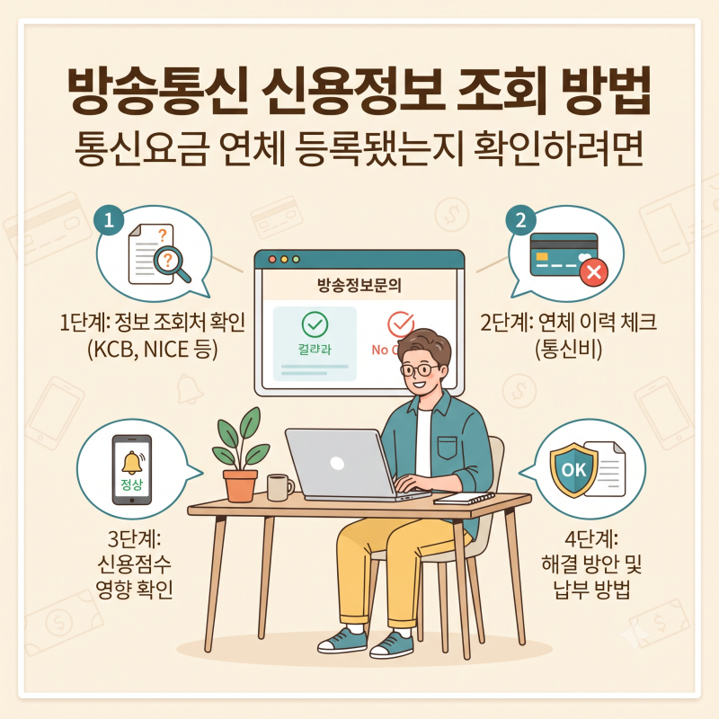 방송통신 신용정보 조회 방법, 통신요금 연체 등록됐는지 확인하려면