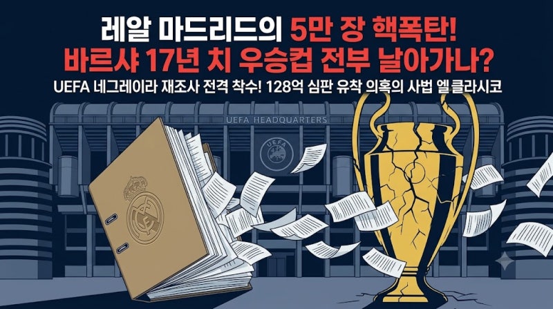 바르셀로나 17년간 들어 올린 우승컵 전부 박탈당할까? 레알 마드리드가 터뜨린 5만 장 핵폭....