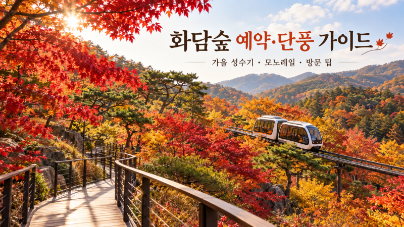 2026 화담숲 예약 방법 총정리｜단풍 절정 시기·모노레일 예매·입장료까지