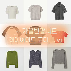 지금 사야 딱 좋을 가을 반소매 니트 & 레이어드 긴소매 티셔츠 위시리스트 | 토와브, 론론, ....