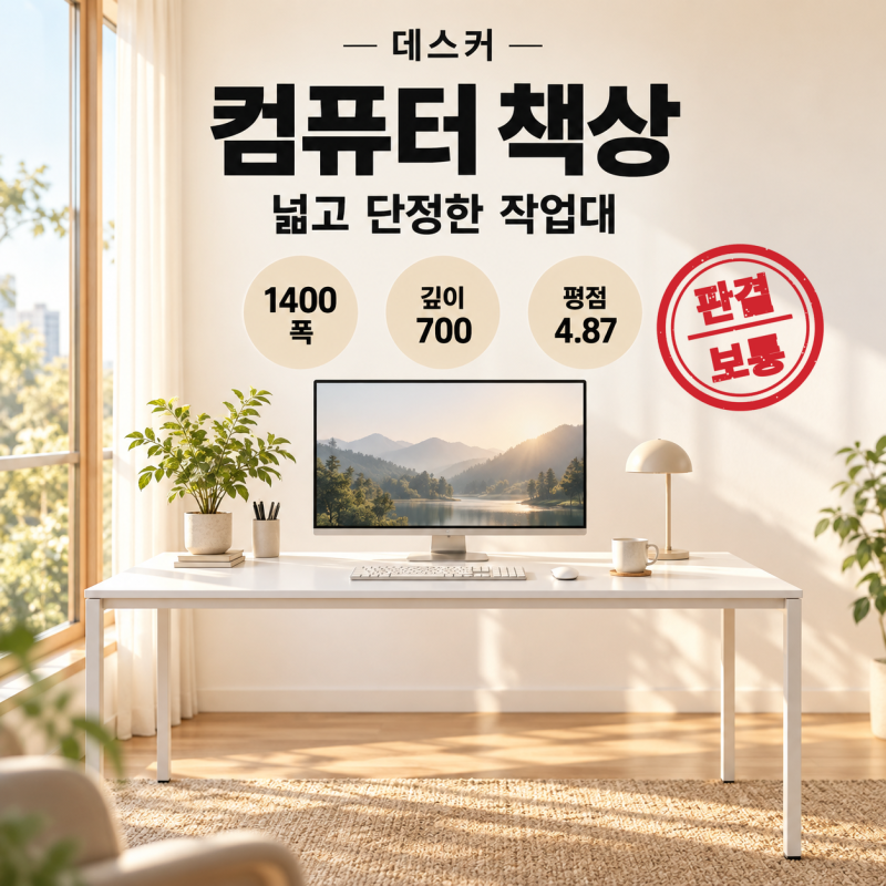 [데스커 책상] 홈오피스 분위기 바꾸는 화이트 데스크테리어 추천