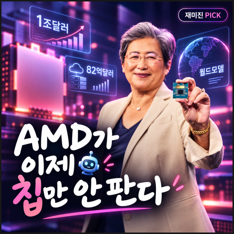AMD주가 1조달러 찍고 82억달러 베팅, GPU 다음은 ‘월드모델’