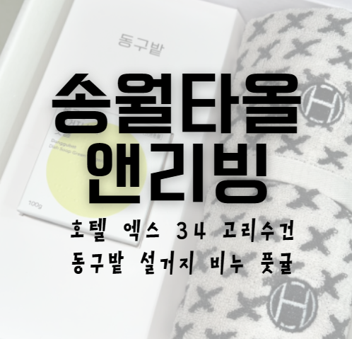 송월타올앤리빙 송월타올 호텔 엑스34 고리수건 동구밭 설거지 비누 풋귤 선물세트