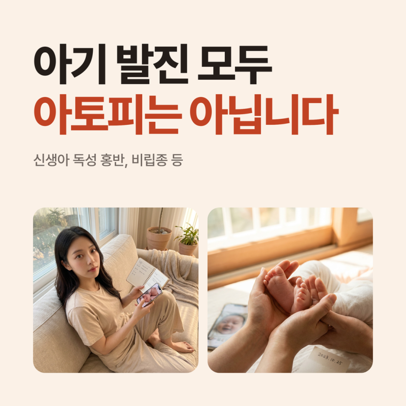 출산 후 피부 변화, 엄마 여드름과 아기 발진은 언제 진료할까요?