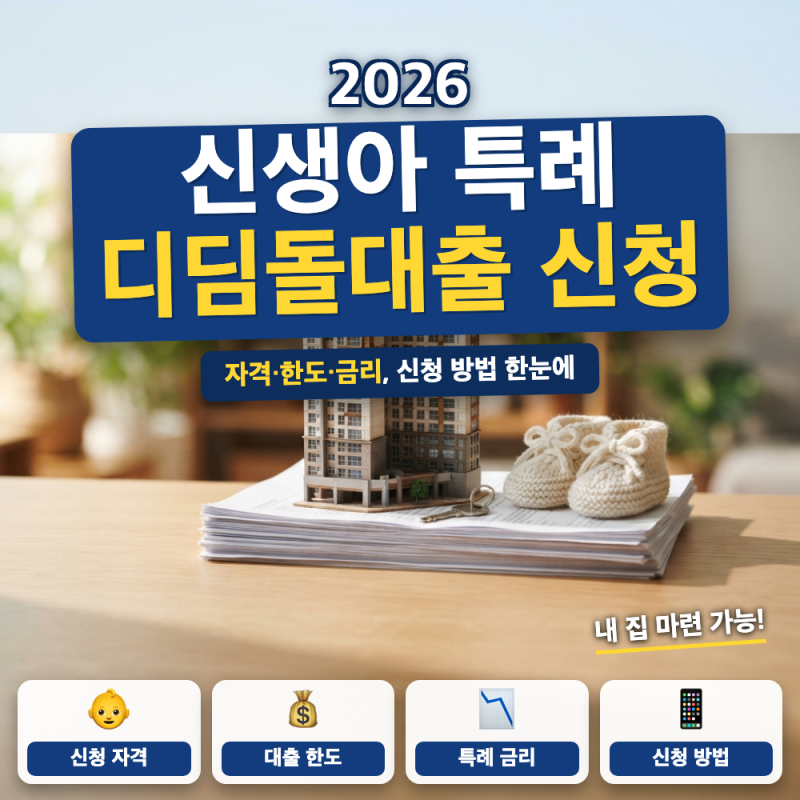 신생아 특례 디딤돌대출 신청 방법 총정리 (+ 자격, 소득 기준, 한도 4억)