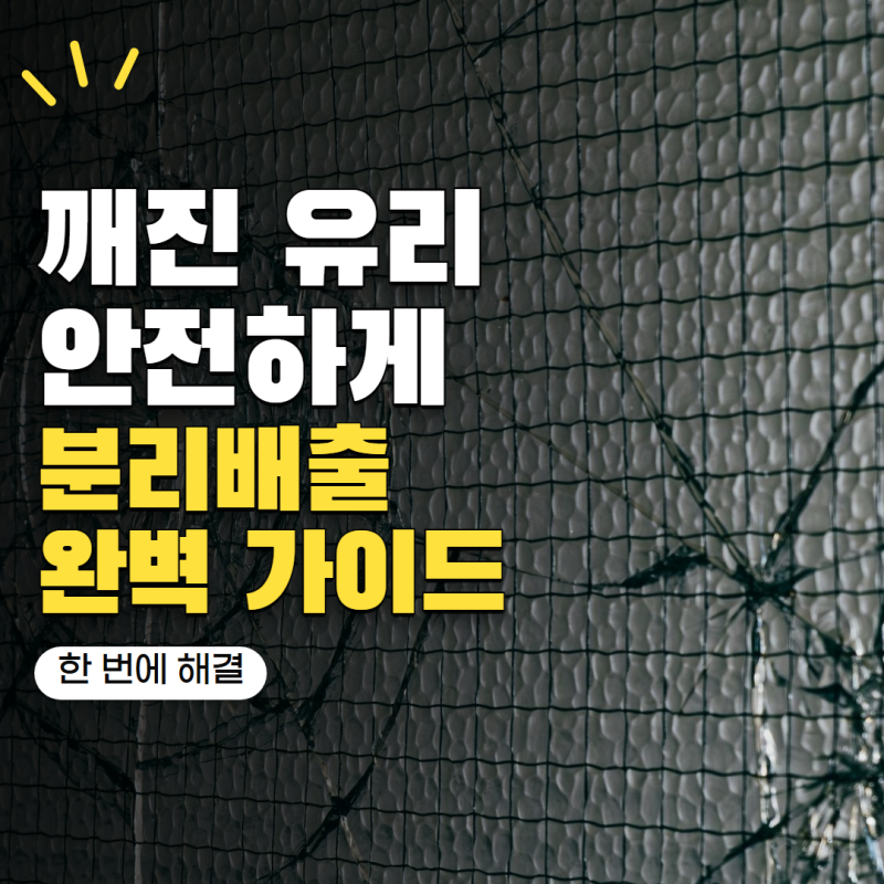 깨진 유리 밀폐용기 버리는법 뚜껑과 본체 따로 처리해야 할까?