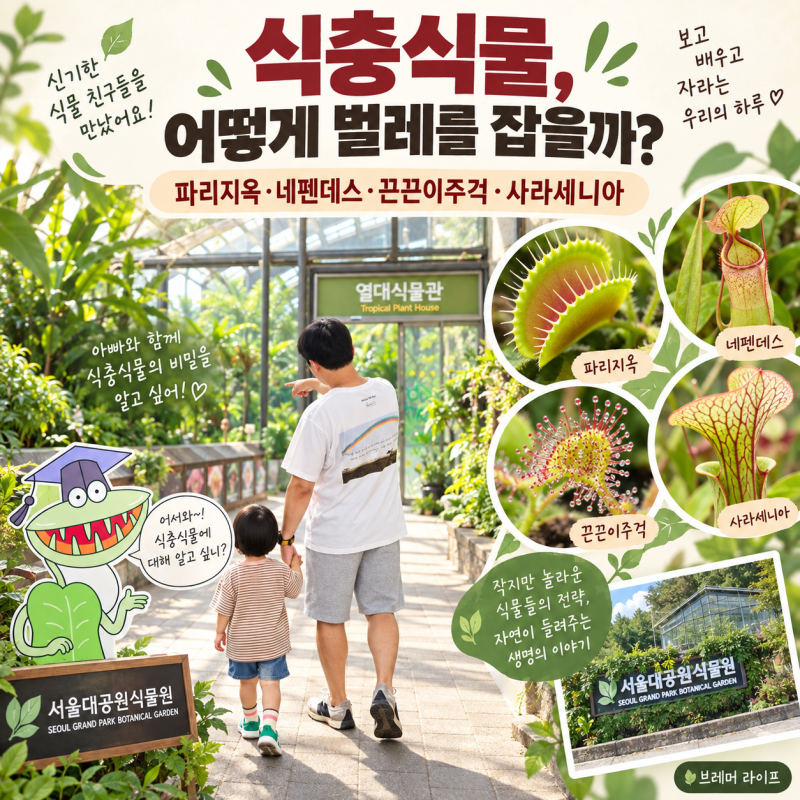 식충식물 종류와 특징｜파리지옥·끈끈이주걱·네펜데스·사라세니아 쉽게 알아보기