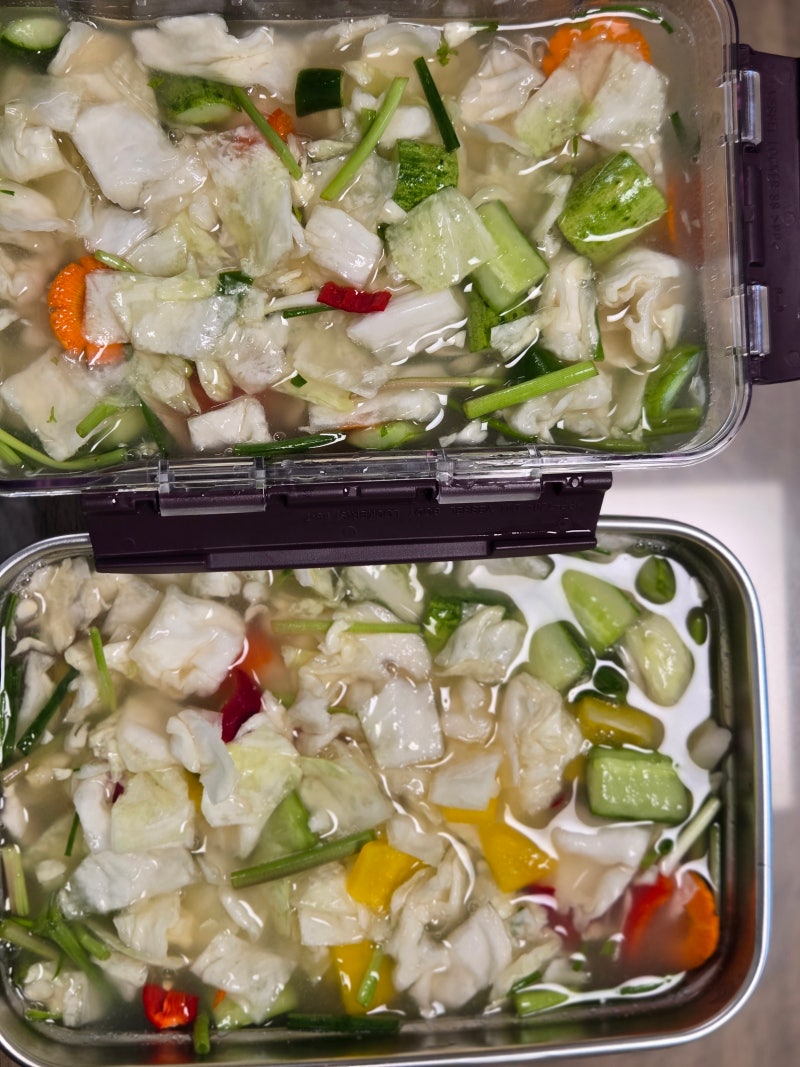 양배추 물김치 담그는법｜배·사과 갈아 넣고 육수까지 끓였더니 국물이 맛있어요