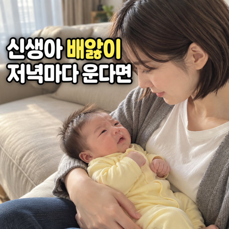 계속 우는 아기, 신생아 배앓이 신호일 수 있어요