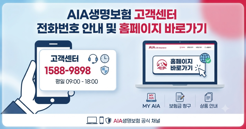 AIA생명보험 고객센터 전화번호 안내 및 홈페이지 바로가기