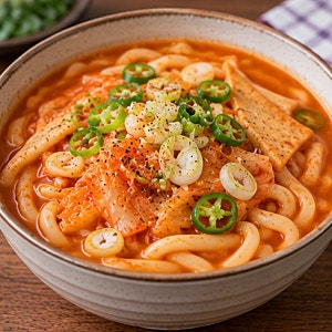투다리 김치우동 만들기｜쌀쌀한 날 딱! 얼큰하고 칼칼한 어묵 김치우동 레시피