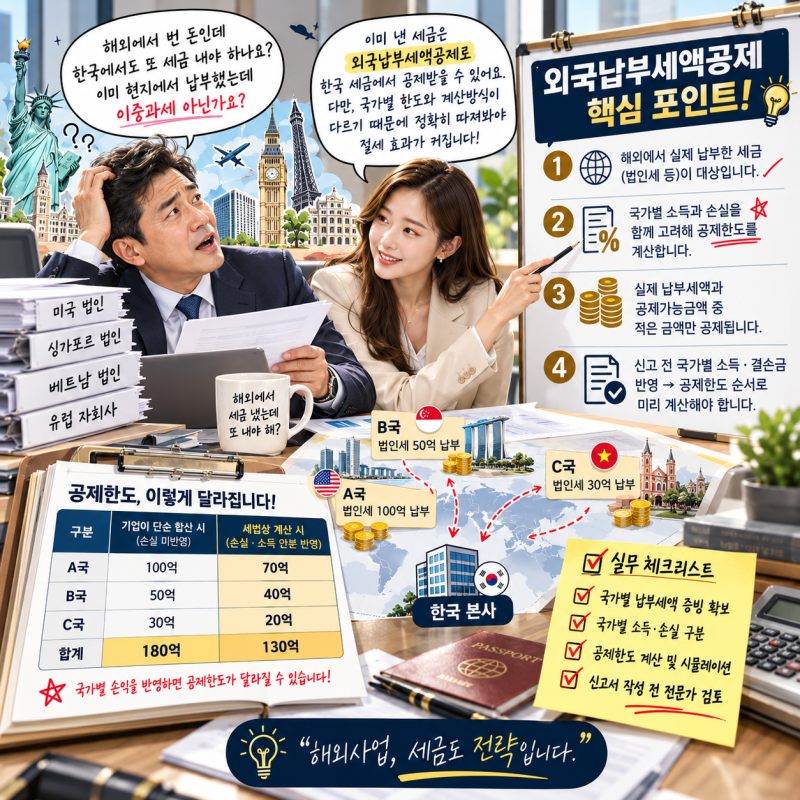 외국납부세액공제 한도를 좌우하는 국가별 손익의 셈법