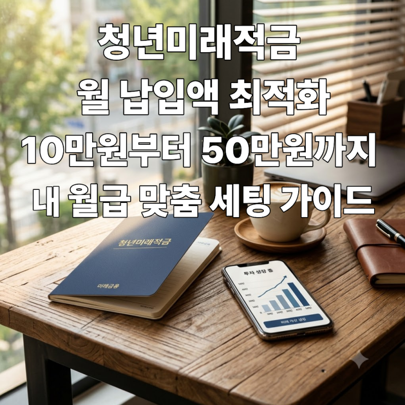 청년미래적금 월 납입액 최적화 10만원부터 50만원까지 내 월급 맞춤 세팅 가이드
