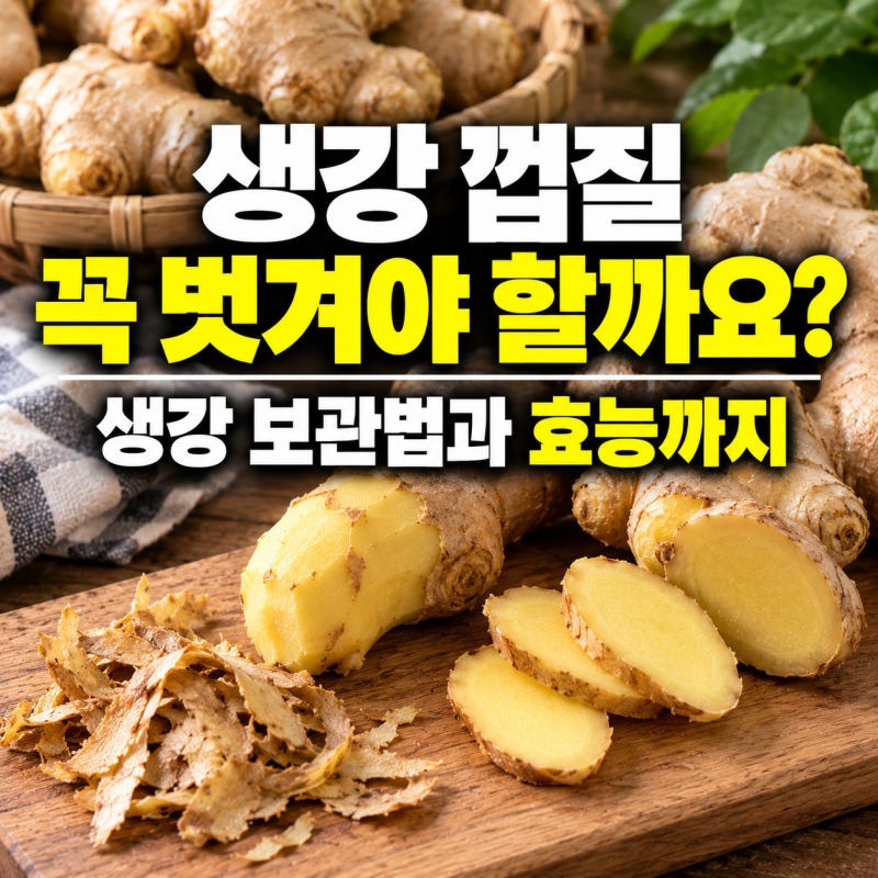 “생강 껍질 꼭 벗겨야 할까요?” 생강 손질법과 냉장 냉동 보관법