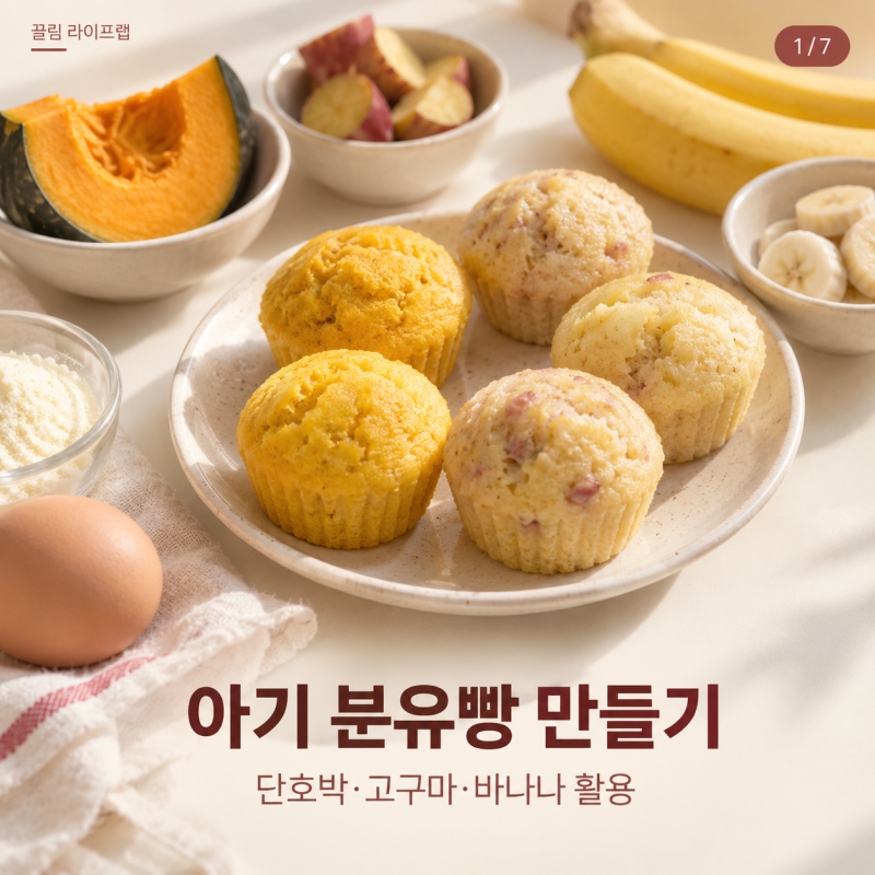 분유빵 만들기 어떻게 할까? 아기분유빵 단호박 고구마 바나나 레시피