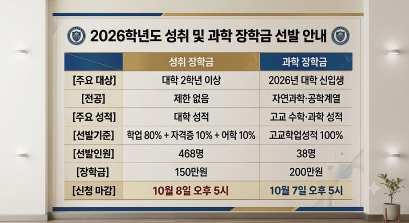 2026년 하반기 대전청년 대학생 장학금 2가지 나도 받을 수 있을까? 신청 자격 기간 총정리
