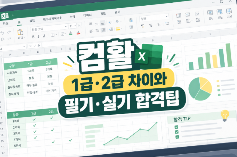 신부동컴활학원에서 취득 성공! 1급·2급 차이와 필기·실기 합격팁