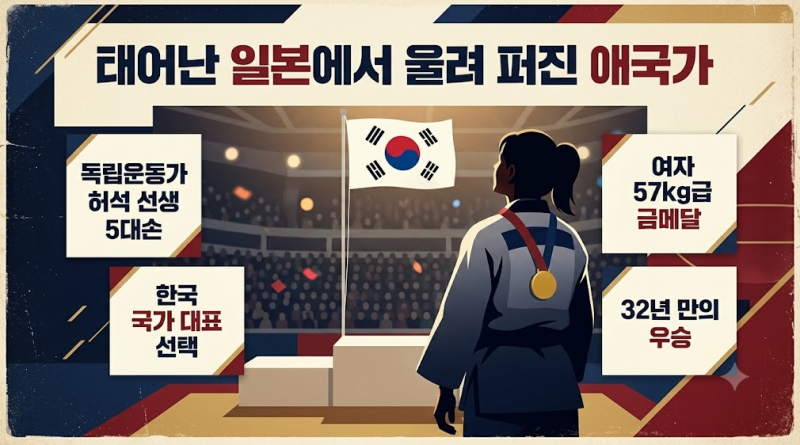 허미미 금메달 애국가｜일본 국적 포기한 독립운동가 후손, 태어난 일본에서 결국 해냈다