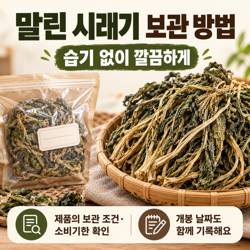 말린 시래기 보관 방법 습기없이 깔끔하게 보관하려면?