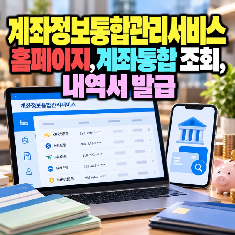 계좌정보통합관리서비스 홈페이지, 계좌통합 조회, 내역서 발급