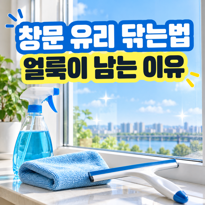 창문 유리 닦는법, 닦고 나서 얼룩이 남는 이유
