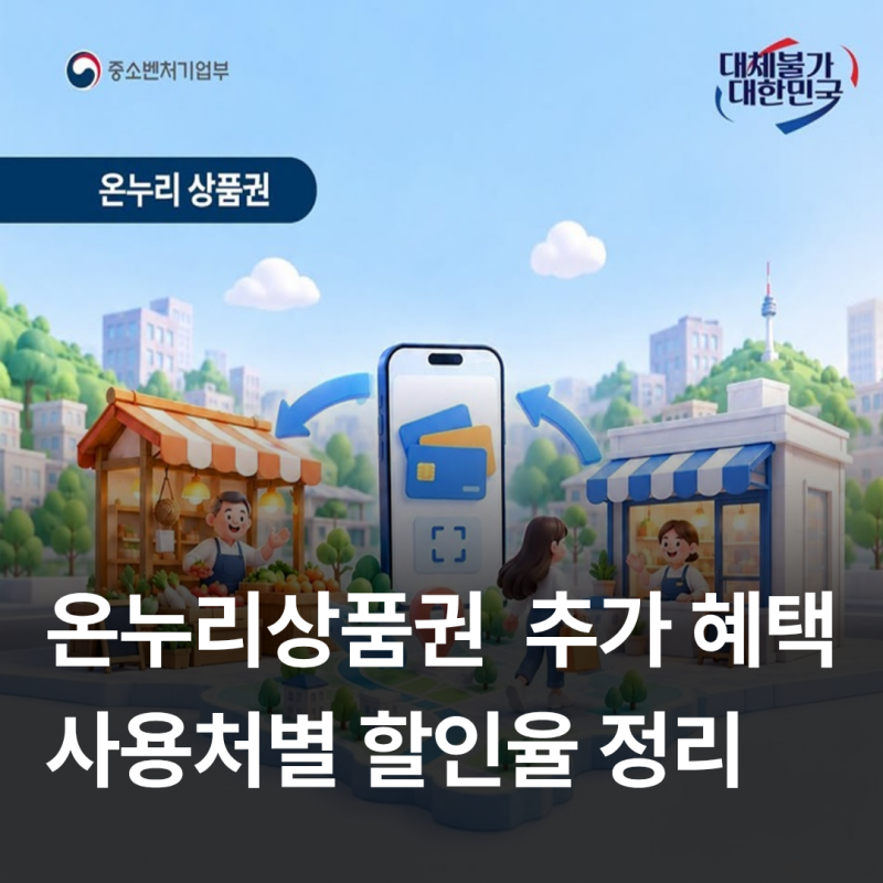 18년 만에 바뀐 온누리상품권 사용처별 할인율 정리