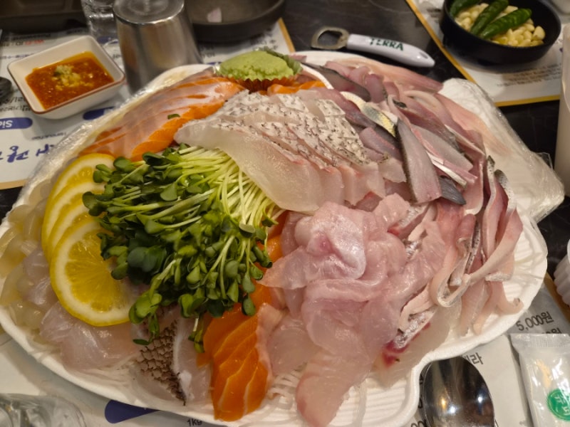 노량진수산시장 맛집 | 청첩장 모임 장소 추천! 진도진진수산 가을 전어회 & 하늘채 광장 예....