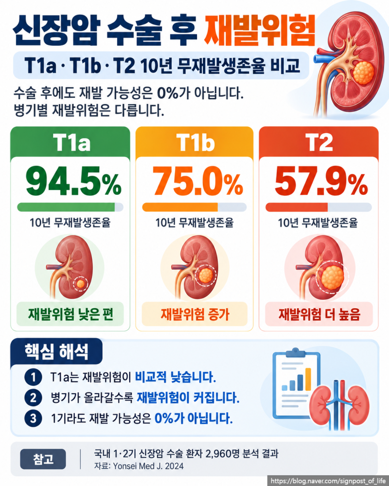 신장암 수술 후 재발확률은? 1기도 재발할까? CT는 언제까지 찍을까?