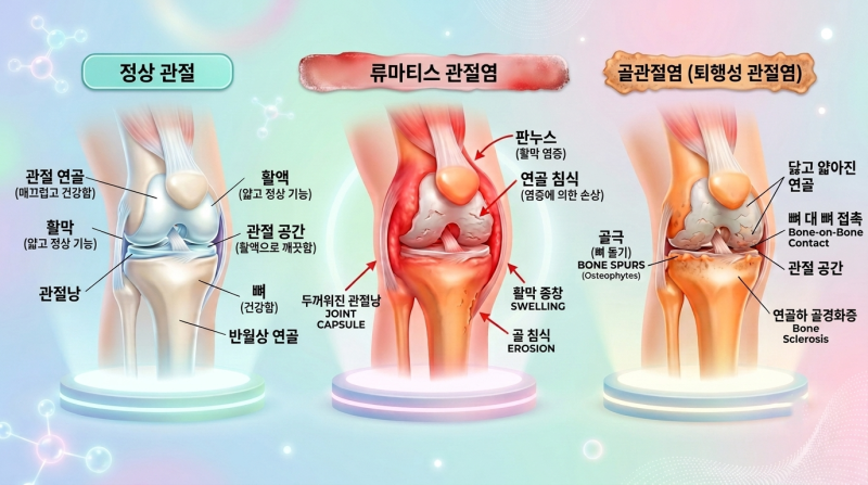 아침마다 손가락이 뻣뻣? 류마티스 vs 퇴행성 관절염 차이점