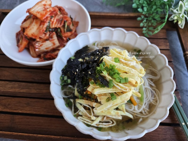 간단 잔치국수 육수 고명 만드는 법 잔치국수 만들기 레시피
