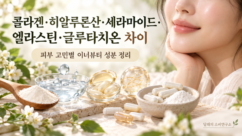 콜라겐·히알루론산·세라마이드·엘라스틴·글루타치온 차이｜피부 고민별 이너뷰티 성분 ....