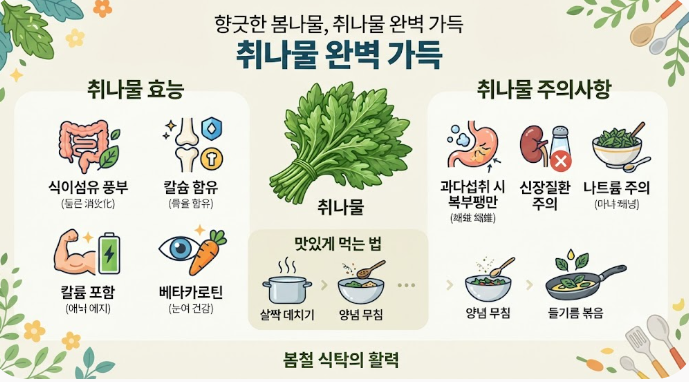 취나물 효능 및 부작용, 영양성분과 먹는법까지 정리