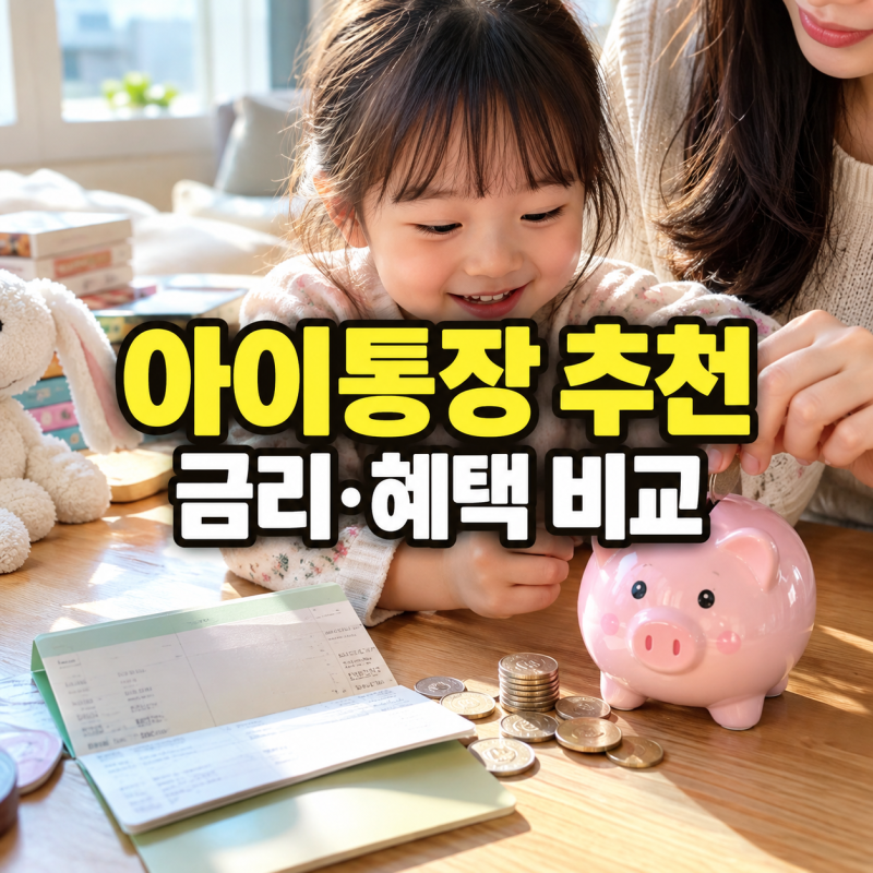 아이통장 추천, 신생아 통장 만들기 은행 비교·개설 서류 총정리