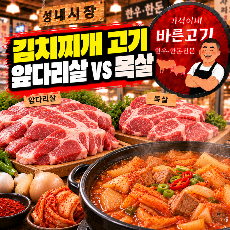 김치찌개 돼지고기 부위, 앞다리살과 목살 중 어떤 게 더 잘 어울릴까?