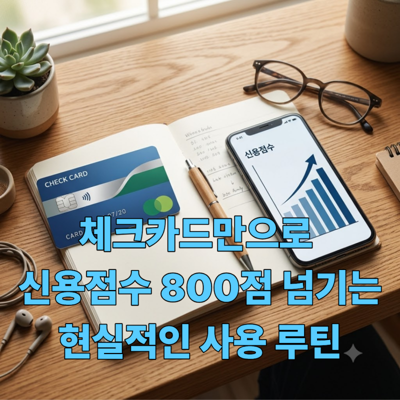 체크카드만으로 신용점수 800점 넘기는 현실적인 사용 루틴