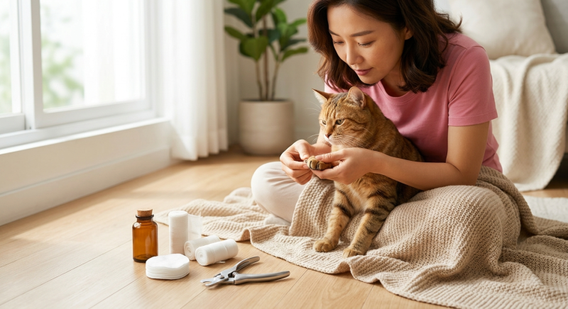 고양이 발톱 부러짐 피가 철철 날 때 응급처치 지혈제