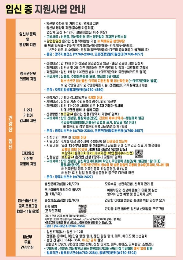 [경기도 광주시 모자보건사업 총정리] 임신 준비부터 출산 후 혜택·지원금까지 한눈에 보기!....