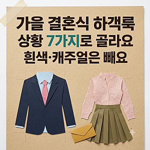 남자 결혼식 하객룩 피할 것 3가지, 가을 결혼식 하객룩은 상황 7가지로 골라요
